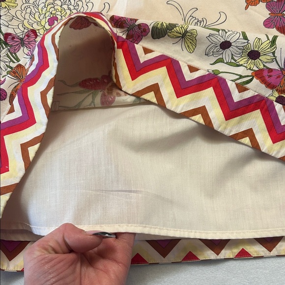 Tibi Red and Brown Geometric Top - Picture 7 of 10